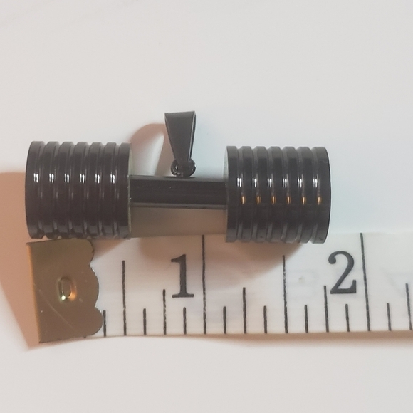 Stainless Steel Dumbell Charm. NWOT - Picture 2 of 5